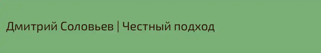 Дмитрий Соловьев | Честный подход